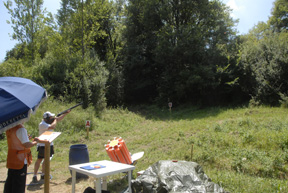 Reading a clay pigeon course of fire