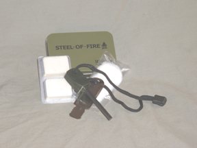 Web-Tex “Steel-of-Fire” fire starter kit
