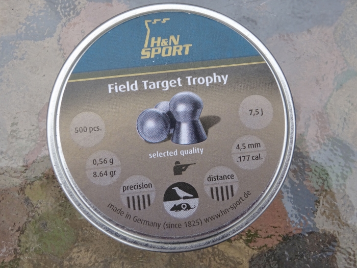 H&N Field Target Trophy .22 Caliber Pellets – 500 Count Domed 5.54mm – Made In Germany