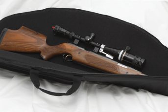 Black Fleece Air Rifle Gun Bag Slip Case Shooting Hunting Trigger Safety Lock 