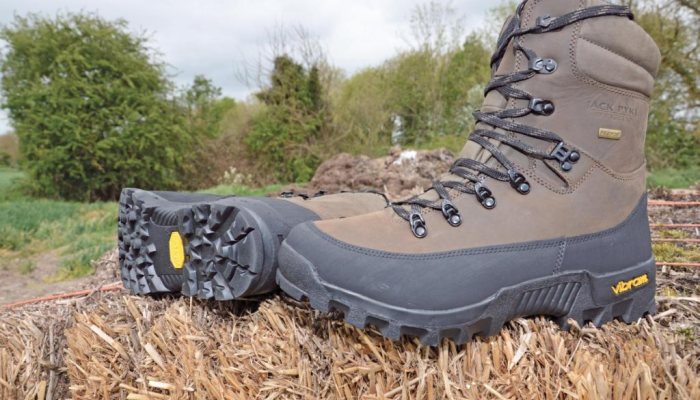 Jack Pyke Hunters Boots Waterproof Leather Mens Hunting Footwear Vibram Brown 