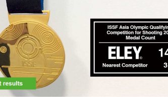 78% of medals & 60% final .22 Quotas won with ELEY