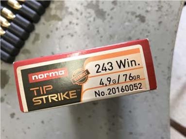 Norma .243 Tip Strike Varmint - image {image:count}