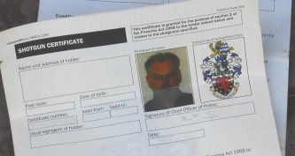 Firearm and shotgun certificates fall to lowest levels in years