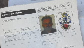 Firearm and shotgun certificates fall to lowest levels in years