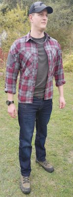 Helikon-Tex MBDU Flannel Shirt and Greyman Tactical Jeans - image {image:count}