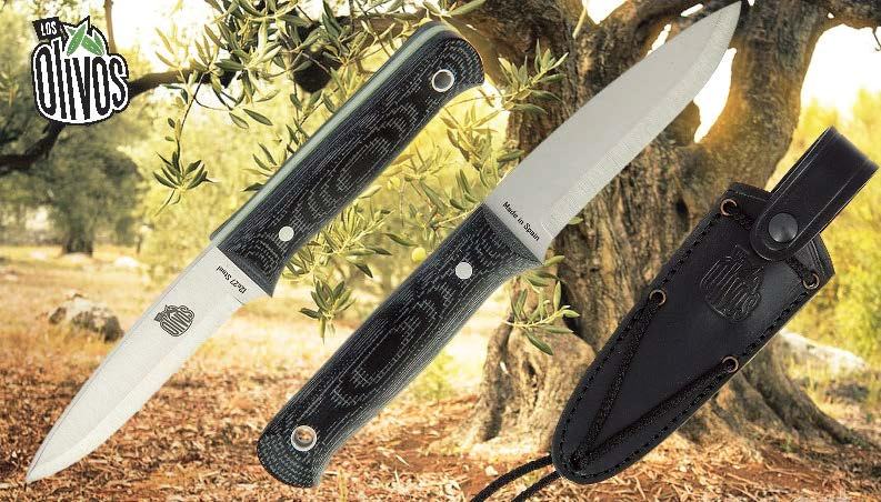 LOS OLIVOS BLACK FRF HANDLE SHEATH KNIFE