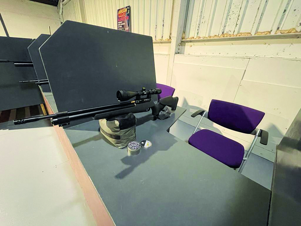 The indoor air rifle and pistol range at Impact Airguns in Cambridge.