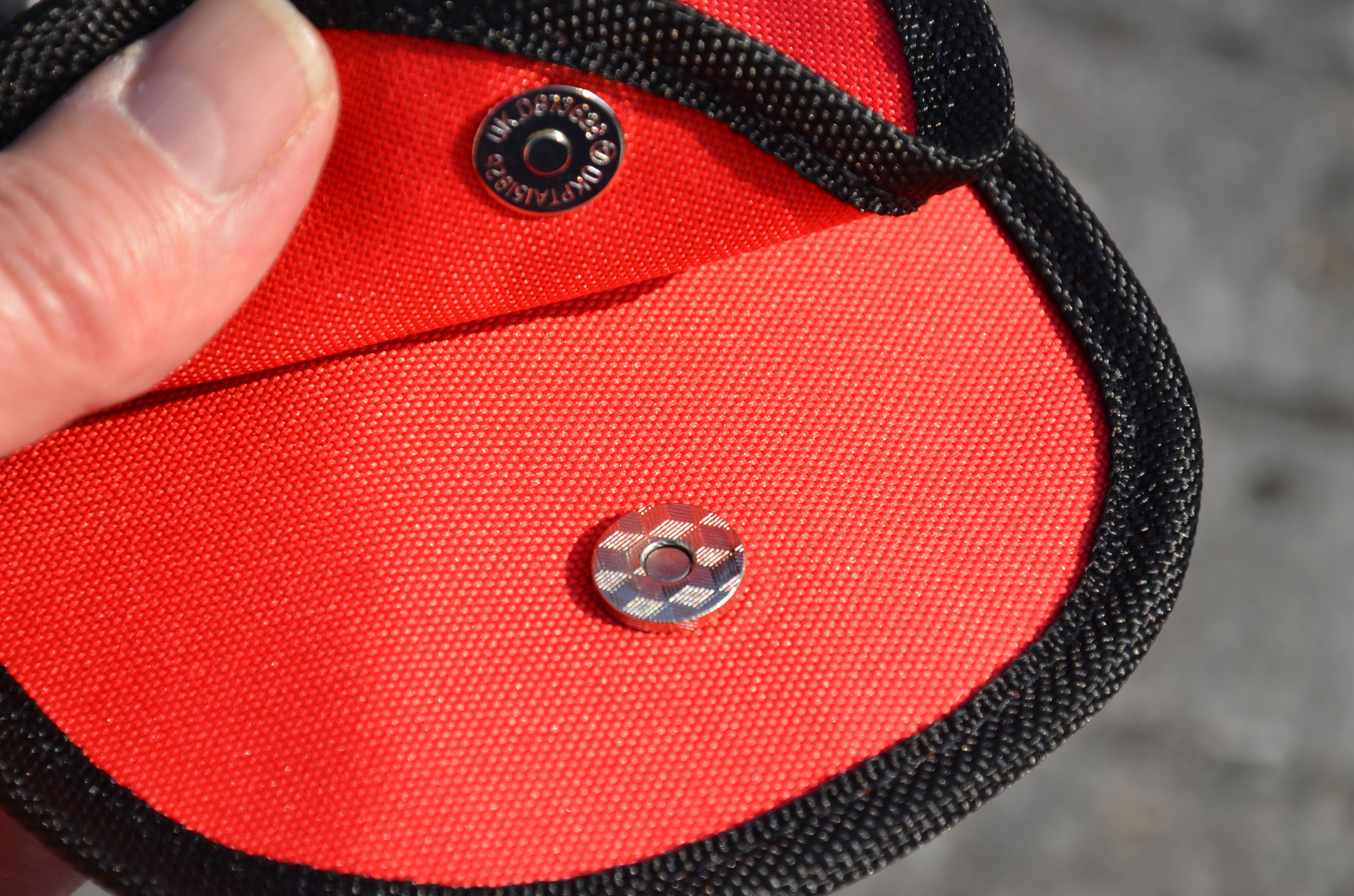 Front view of the Sure Shot Pellet Pouch with the magnetic flap securely closed.