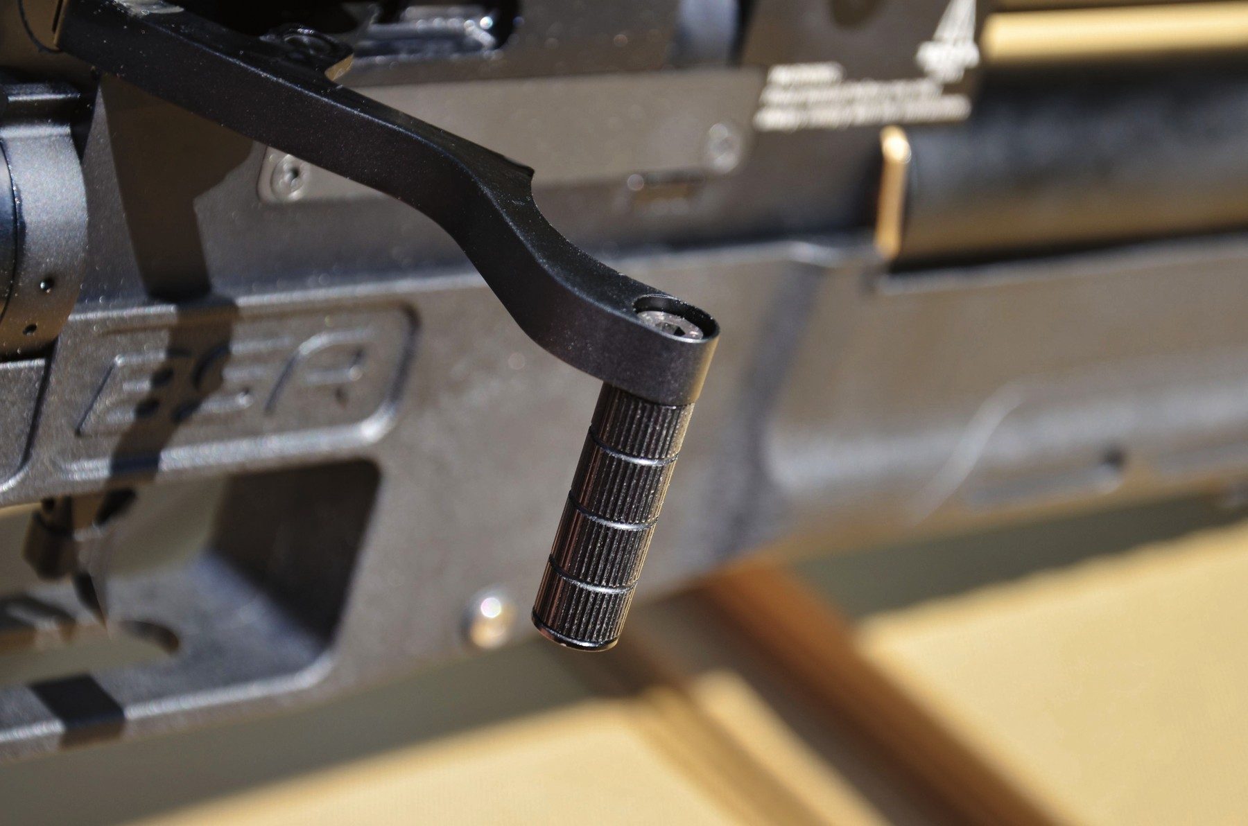 The free-moving rotating end piece on the BSA XT-SL sidelever