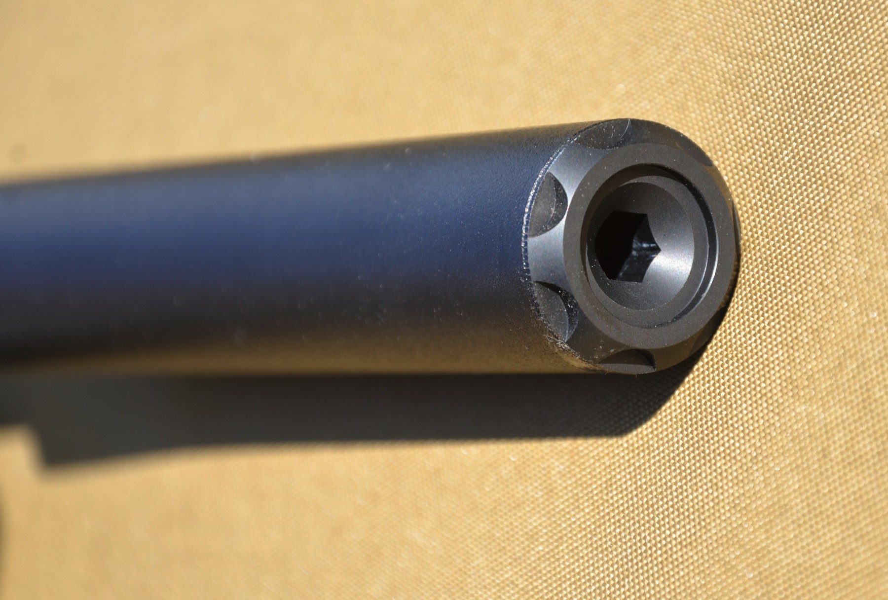 The BSA sound moderator fitted to the 1/2in UNF thread on the XT-SL