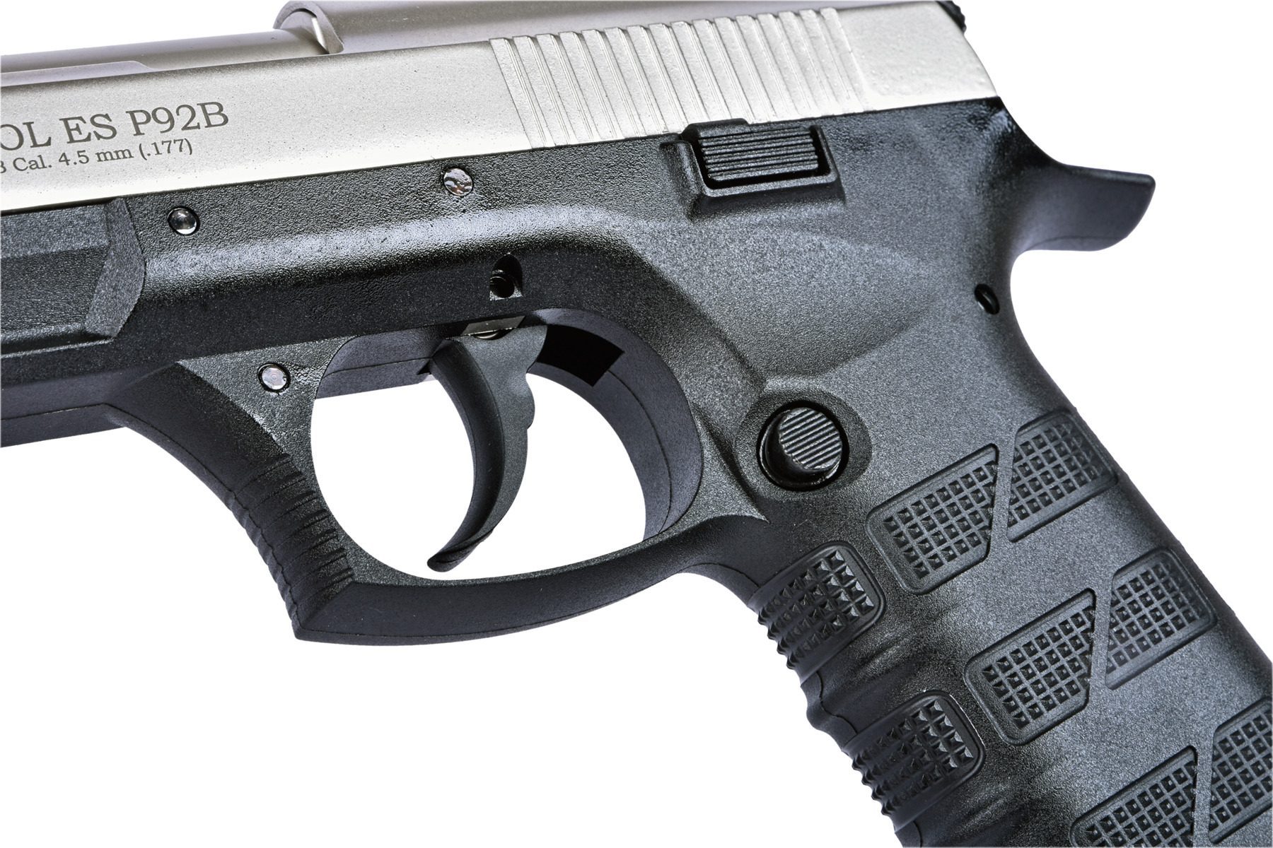 The two-stage trigger unit on the polymer-framed Ekol ESP92B