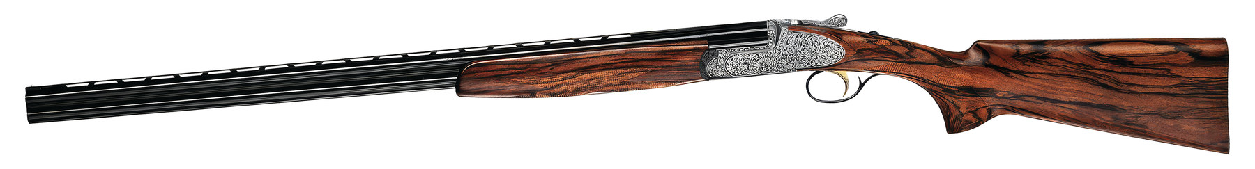 Perazzi MX12 game gun with optional SC3 sideplate engraving and figured walnut stock