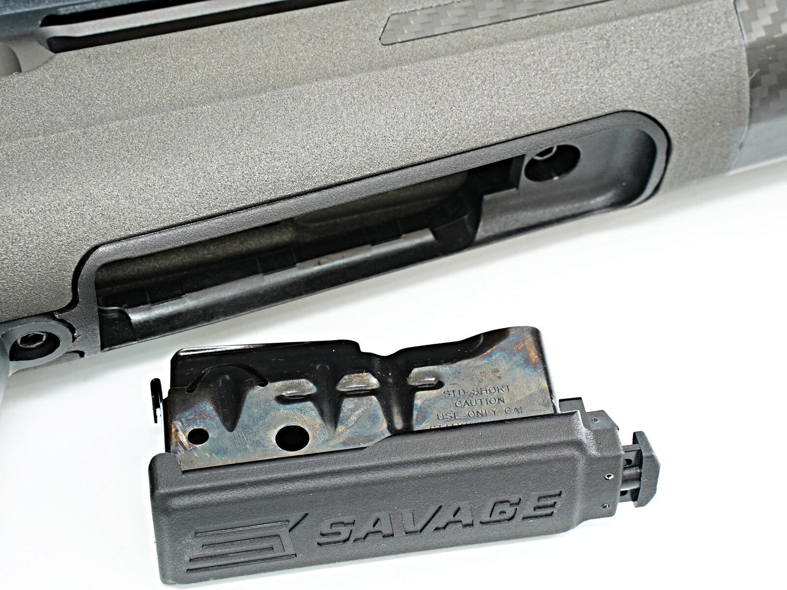 Flush-fit detachable magazine and magwell on the Savage 110 FBT Hunter