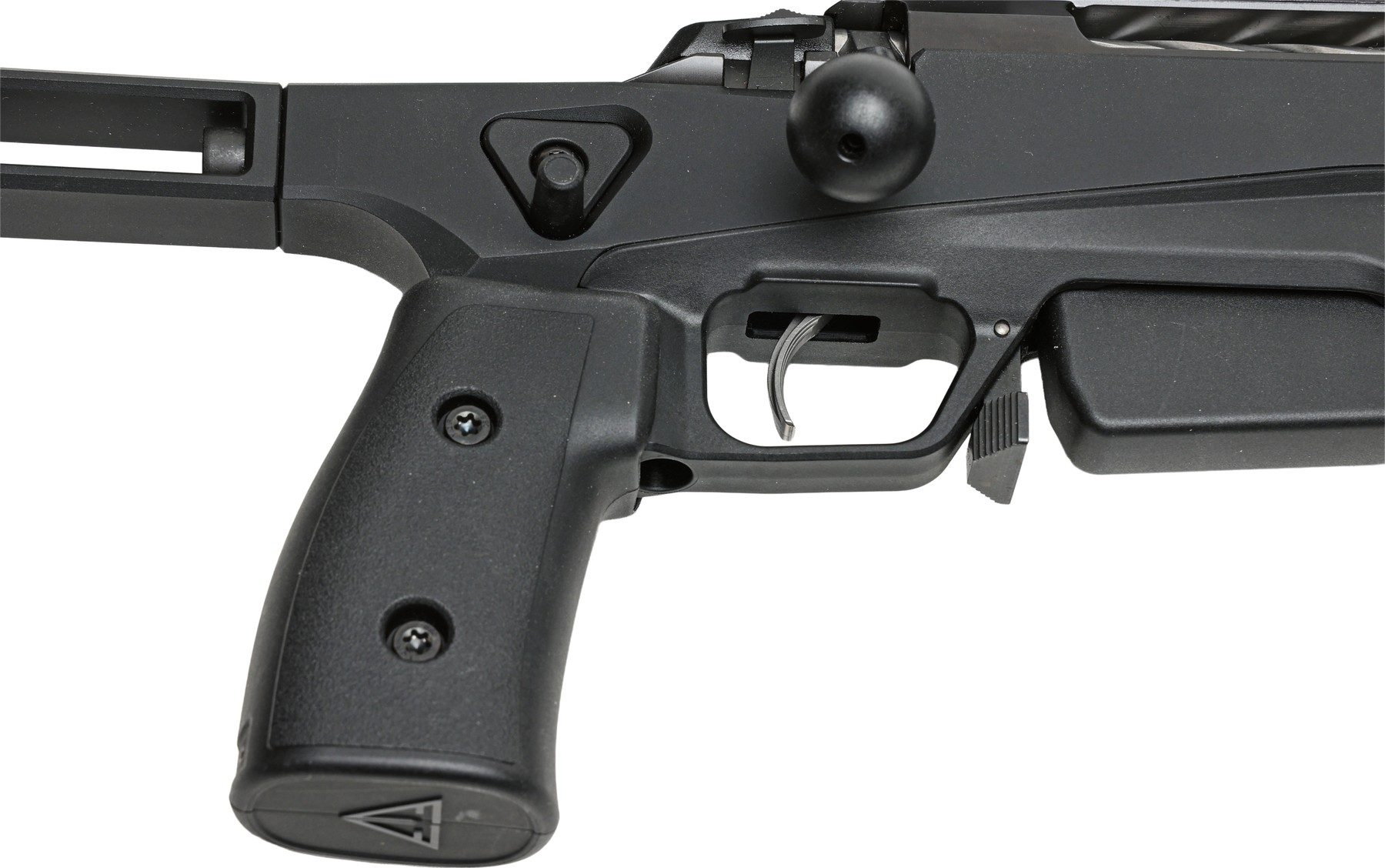 The trigger, ambidextrous magazine release and AR-style pistol grip of the Tikka T3x Ace Game