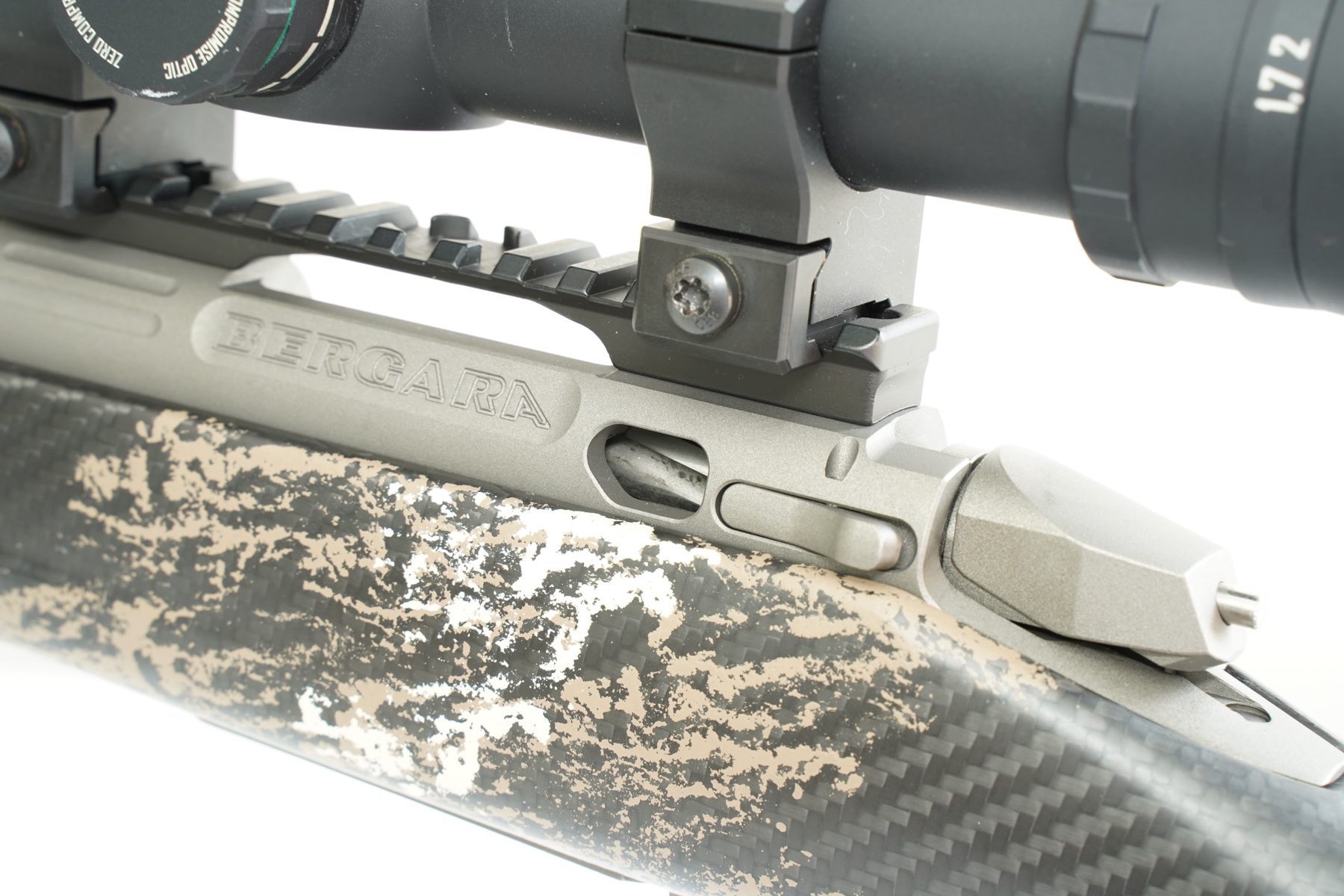 Skeletonised Premier Gen II action and Picatinny rail on the Bergara CIMA Pro