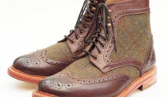 Chatham Stornoway Tweed Brogue Ankle Boots
